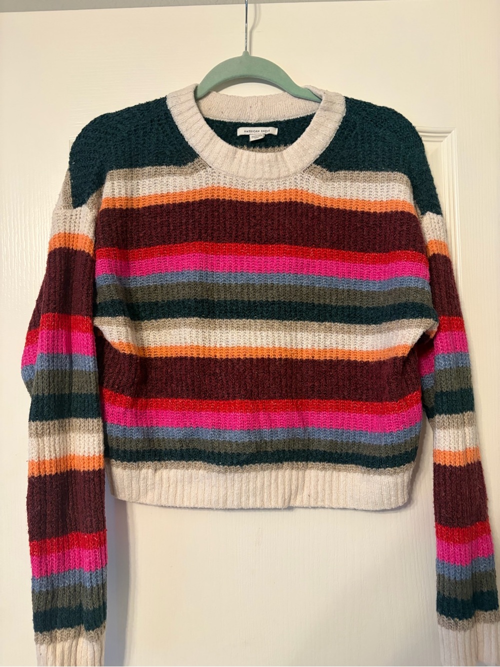 Striped Multicolor Crewneck Sweater - Women